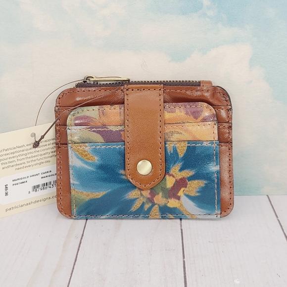 Patricia Nash Cassis Card Holder Marigold - Picture 1 of 9